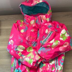 Polka Dot ski set! Hooded Jacket and bib pants